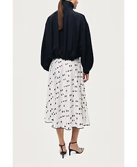 Nocturne Women's High-Neck Gathered Jacket