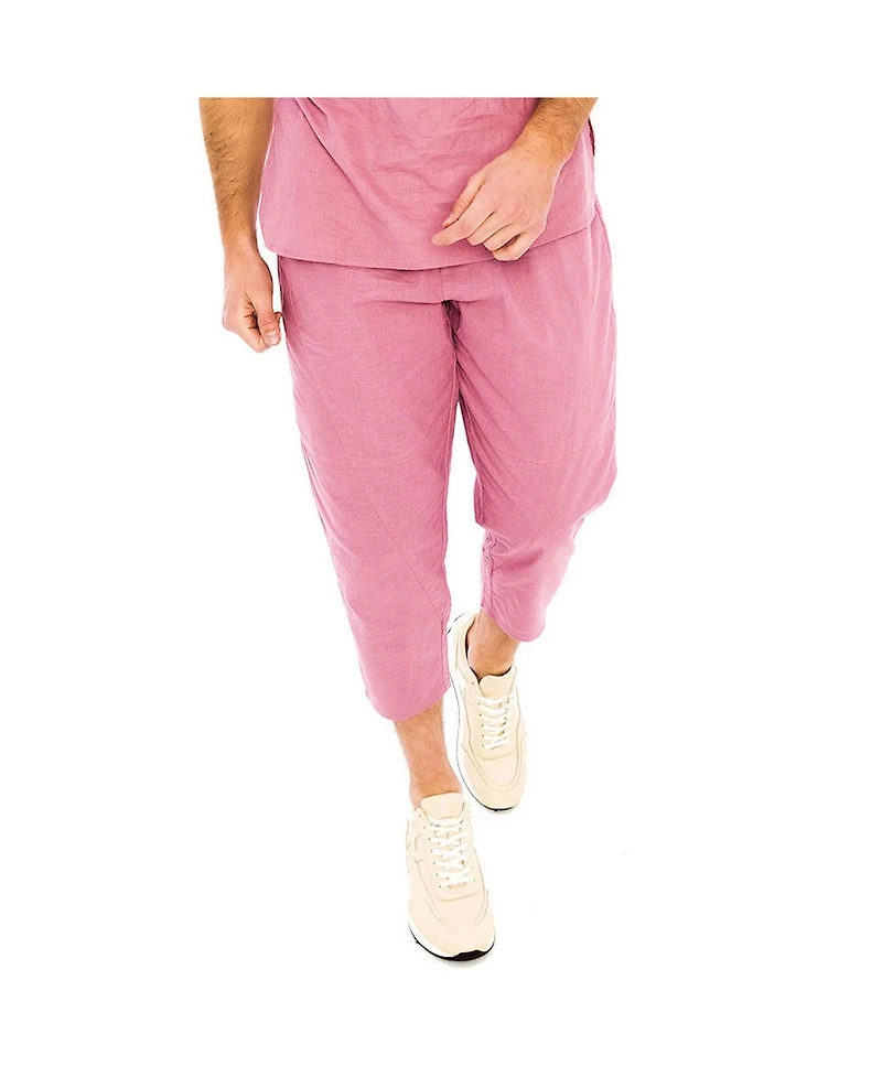 Dai Moda Men's Jin YahYa Linen Drawstring Pant