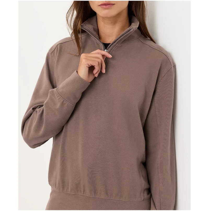 Pact Women's Cloud Knit Quarter Zip Made with Organic Cotton