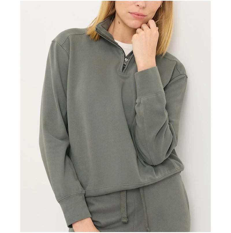 Pact Women's Cloud Knit Quarter Zip Made with Organic Cotton