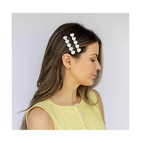 Headbands of Hope Women's Barrette Hair Clip Set of 2 - Pearl White