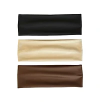 Headbands of Hope Women's Wide Headwrap Set of 3 - Black + Brown + Beige