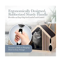 Aronkl Steel Pin & Nylon Bristle Pet Brush for Dogs & Cats