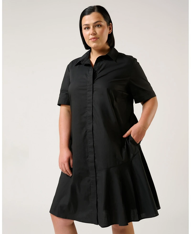 Estelle Obsidian Mini Shirt Dress