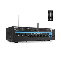 Pyle 120W Bluetooth Microphone Pa Mono Amplifier with Usb/Sd/Fm