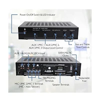 Pyle 100W Bluetooth Power Amplifier with On/Off Switch and Led Indicator PCM60A - 25V/70V Output