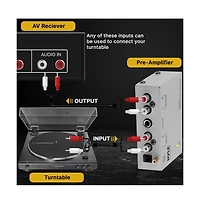 Pyle Ultra Compact Phono Turntable Preamp - Dc 12V Adapter Included