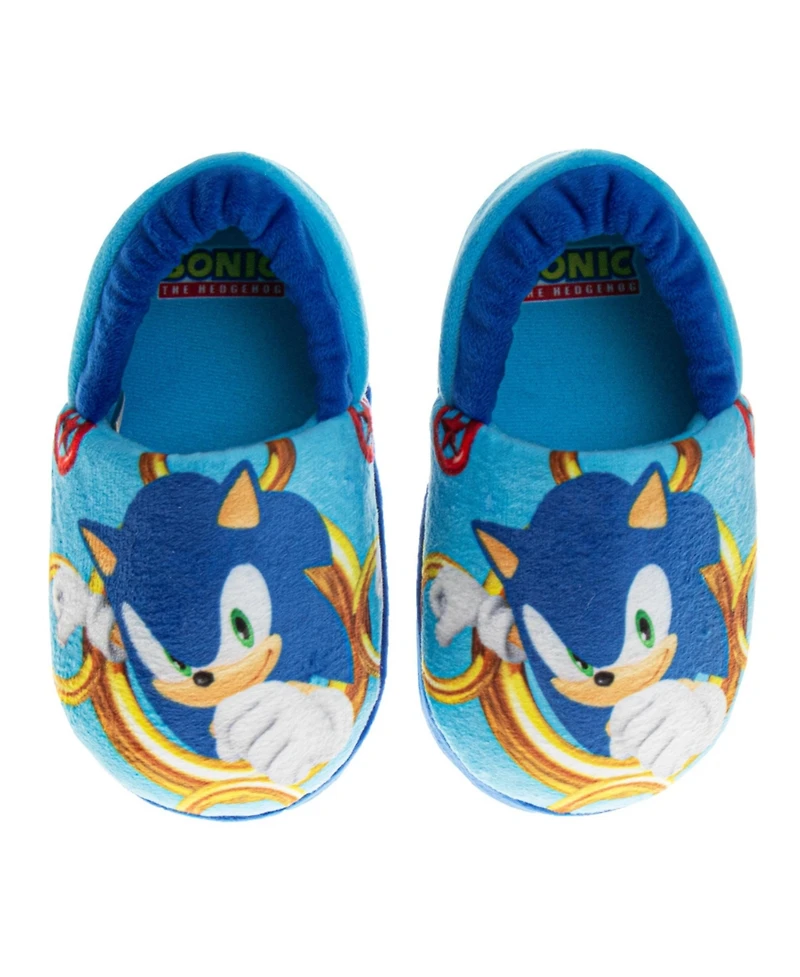 Sonic The Hedgehog Toddler Sega Kids' Slippers Lightweight, Plush