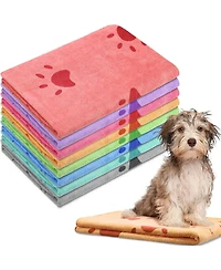 Aronkl Paws Pattern Microfiber Pet Towel, 55" x 28"