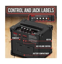 Pyle Portable Electronic Guitar Amplifier with Hd Speaker