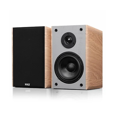 Pyle Home Theater Bookshelf Speakers - 2-Way HiFi Sound