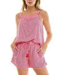 Roudelain Women's Sleeveless Top and Pull-On Shorts, 2Pc Set
