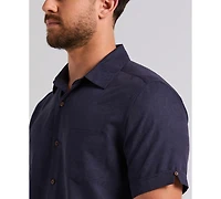 Cubavera Men's Palm Print Short-Sleeve Button-Down Shirt
