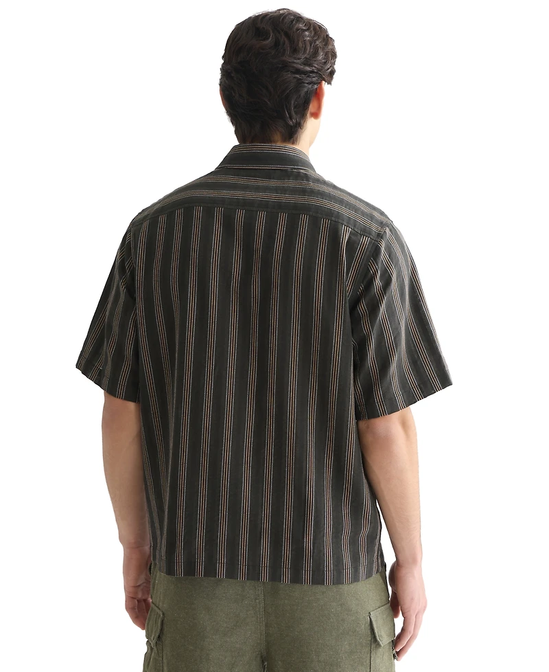 Scotch & Soda Men's Striped Short-Sleeve Cotton Shirt