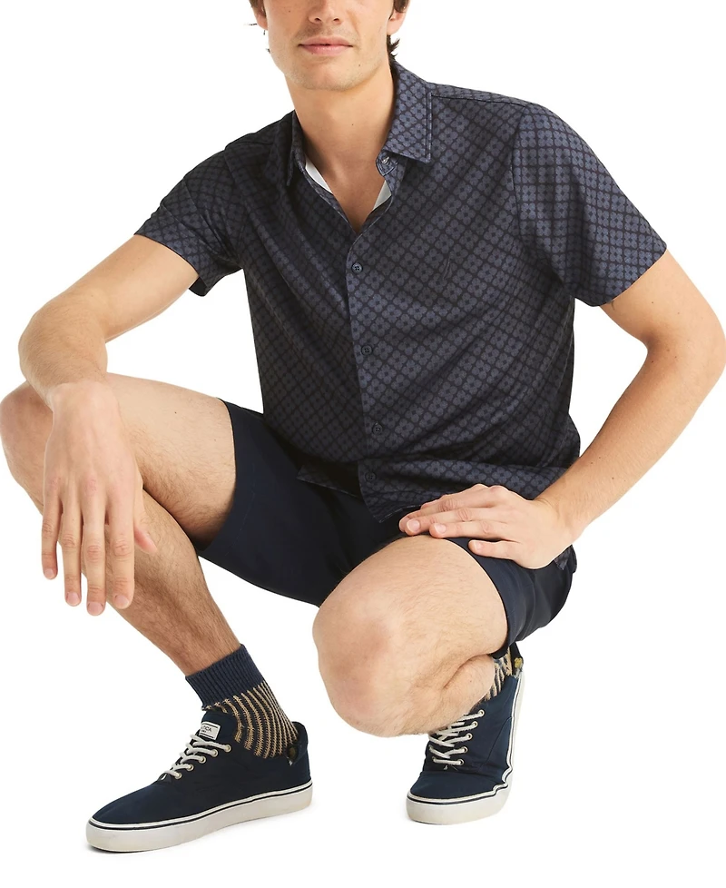 Nautica Men's Short-Sleeve Geo Printed Shirt