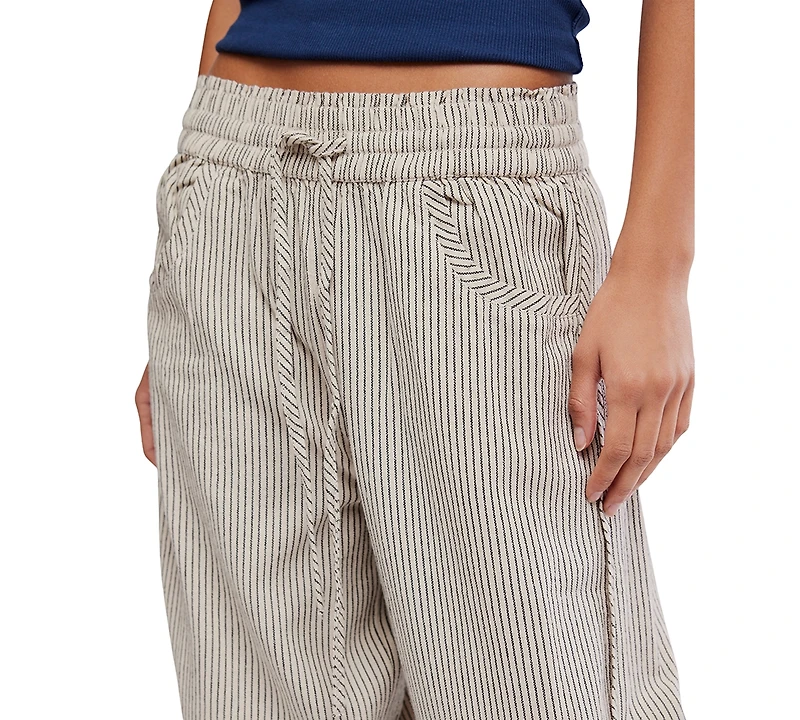 Free People Women's Something Good Striped Cotton Pants
