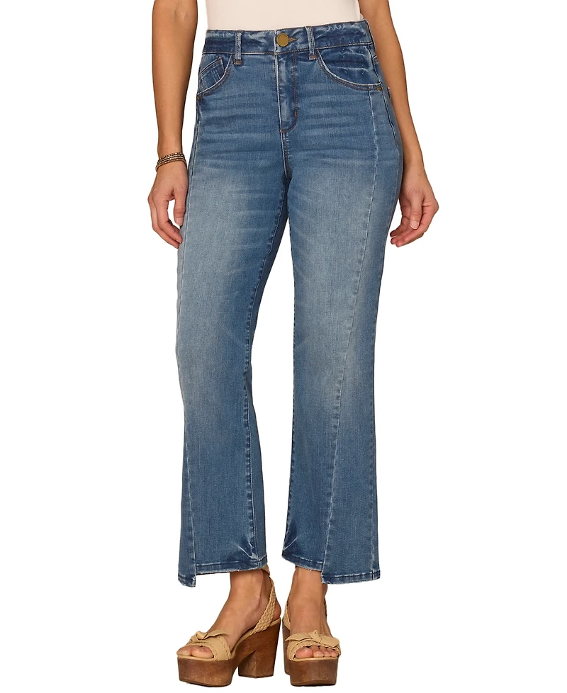 Democracy Petite High Rise Bootcut Clean Hem Jeans