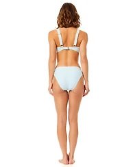 CeCe Women's V-Neck Adjustable Straps Knot Bikini Top