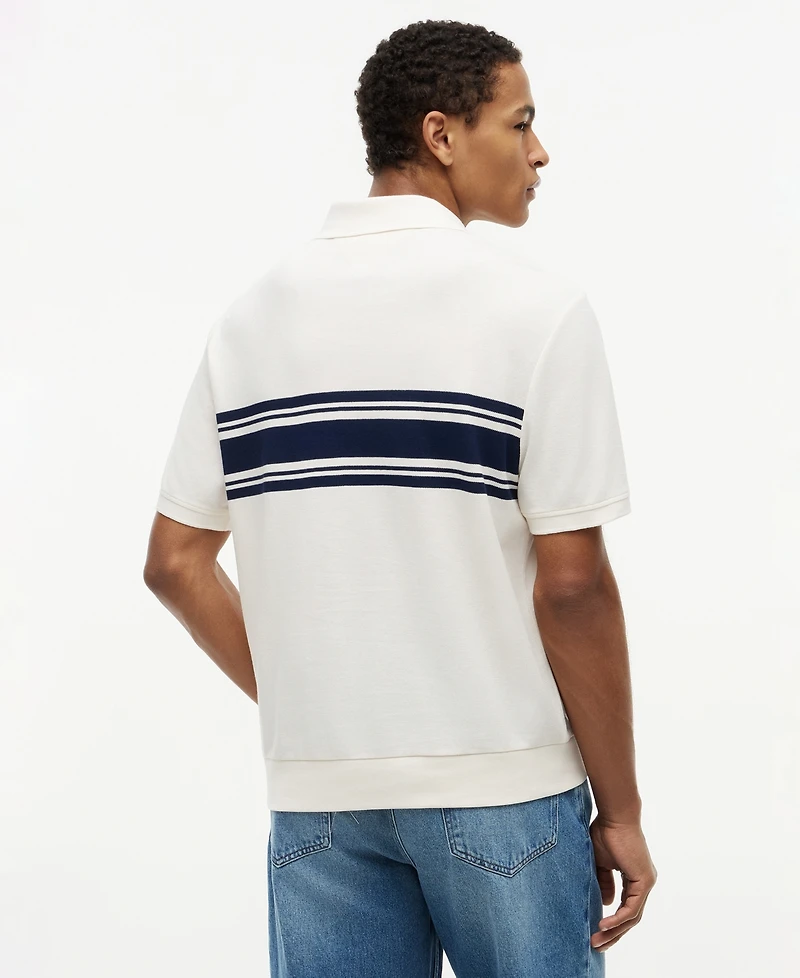 Tommy Hilfiger Men's Placed Breton Stripe Polo Shirt