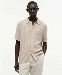 Tommy Hilfiger Men's Pointelle Structure Short-Sleeve Shirt
