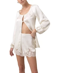 Line & Dot Women's Nicolo Lace Trim Shorts