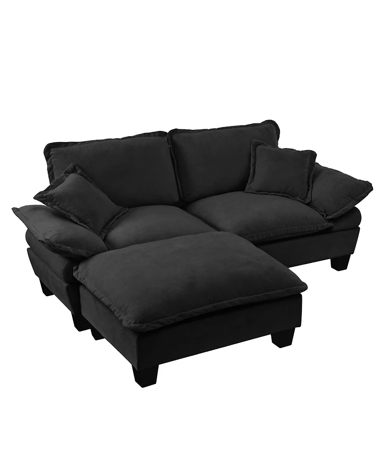 Streamdale Furniture Modular Sectional Sofa with Ottomans and Pillows