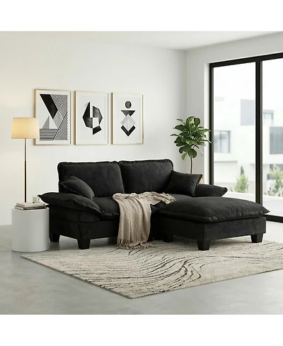 Streamdale Furniture Modular Sectional Sofa with Ottomans and Pillows