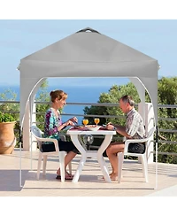 Gouun 6.6 x 6.6 ft Pop Up Canopy Tent with Three Height Settings Roller Bag and Weight Bags