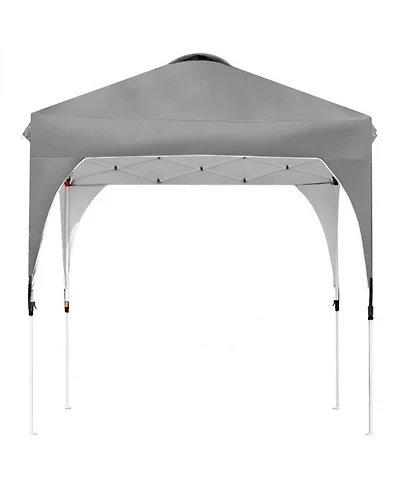 Gouun 6.6 x 6.6 ft Pop Up Canopy Tent with Three Height Settings Roller Bag and Weight Bags