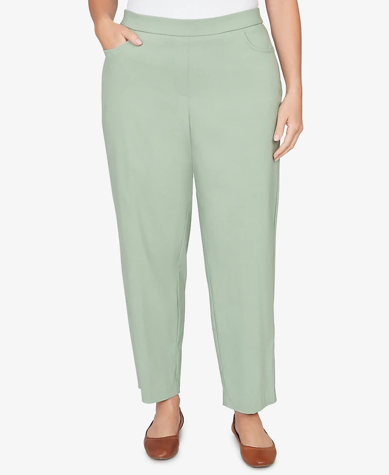 Alfred Dunner Plus Size St. Augustine Tailored Stretch Front Pocket Short Length Pants