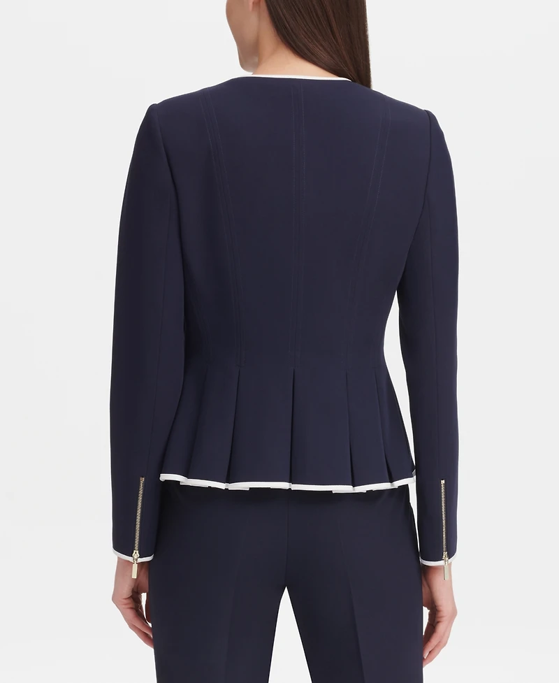 Tommy Hilfiger Women's Zip-Front Peplum Jacket