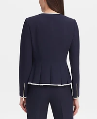 Tommy Hilfiger Women's Zip-Front Peplum Jacket