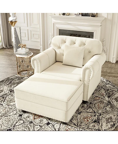 Streamdale Furniture Chesterfield Sofa with Nailhead Trim