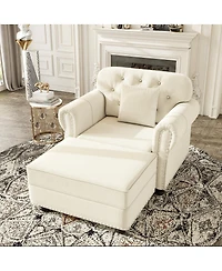 Streamdale Furniture Chesterfield Sofa with Nailhead Trim