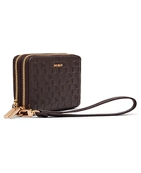 Anne Klein Embossed Double Zip Mini Around Wallet