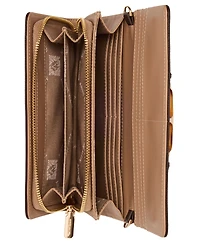 Anne Klein Tortoise Chain Link Mini Wallet