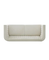 Streamdale Furniture 76" 3-Seater Sofa with Curved Armrests and Channel Tufting