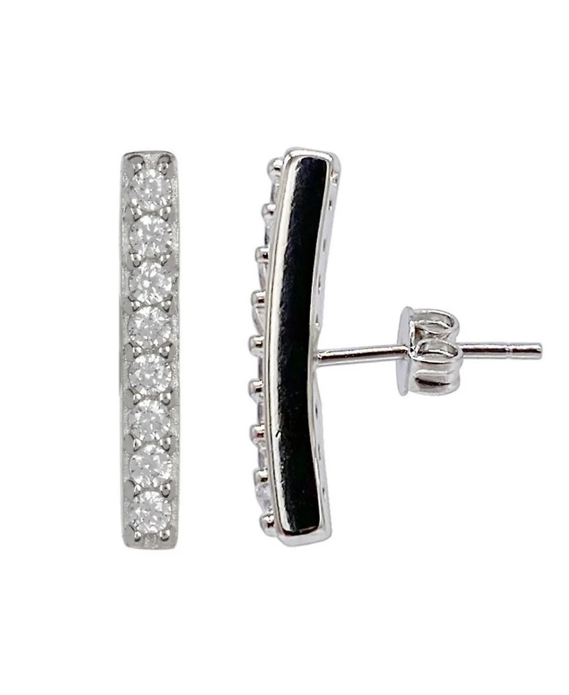 Adornia Cubic Zirconia Silver 3-Piece Bar Tennis Set
