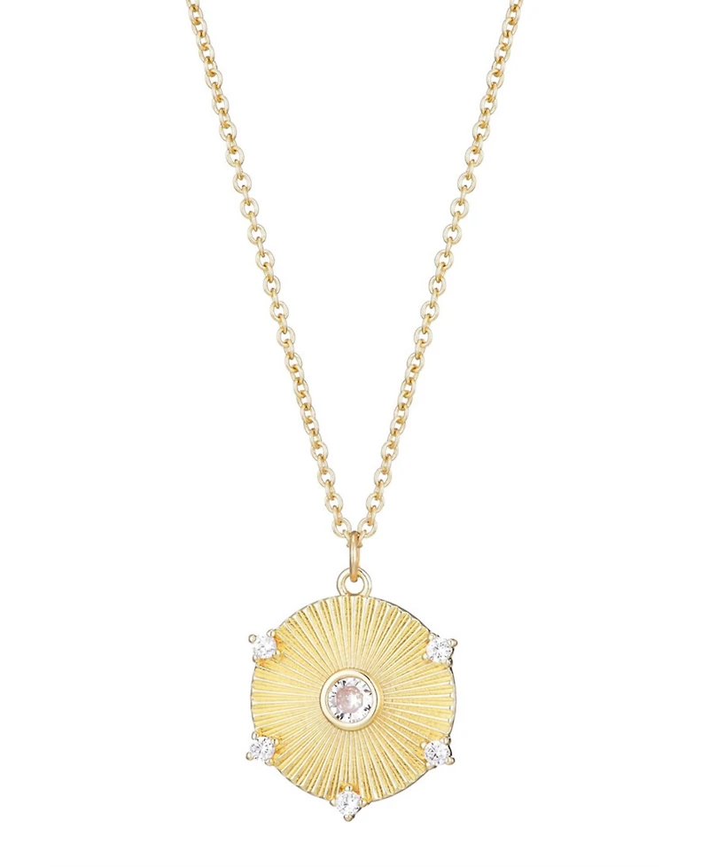 Adornia Cz Gold 2-Piece Pendant Necklace Set