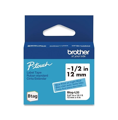 Brother P-Touch BtagL33 0.47 in. x 13.1 ft. Genuine P-Touch BTAG Label Tapes