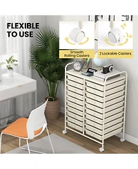 Sugift Twenty Drawer Rolling Storage Cart Studio Organizer Unit