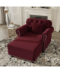 Streamdale Furniture Chesterfield Sofa with Nailhead Trim