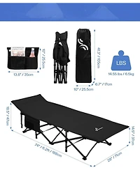 Gnuadz Camping Cot Oxford Heavy-duty Bed Outdoor Recreation Gear