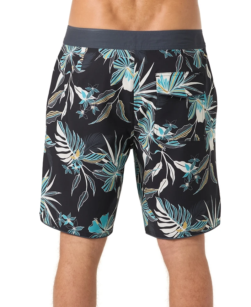 O'Neill Men's Hyperfreak Mysto Scallop Regular-Fit Board Shorts