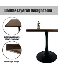 Streamdale Furniture Tulip Dining Table, Mid Century Modern Bistro Table