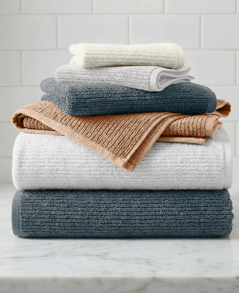 Linery & Co Turkish Cotton Textured 6 Piece Bath Towel Set