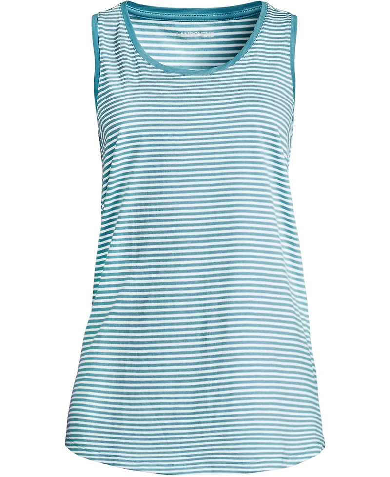 Lands' End Women's Tall Supima Cotton Tunic Tank Top