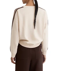 Reiss Women's Carli Wool-Cashmere Side-Stripe Jumper
