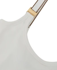 Reiss Women's Stretch-Cotton Hardware-Detail Vest