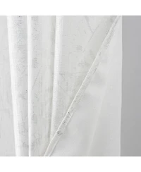 Rt Designers Collection Brighton Foil Jacquard Polyester Window Curtain Grommet Panel 52" x 84"